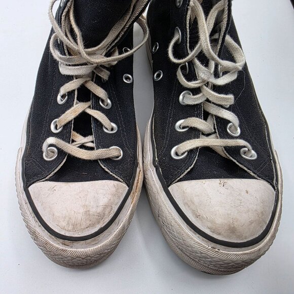Converse Chuck Taylor Lift High Womens Size 7 Black Platform Shoes Casual Walkin - Picture 10 of 13